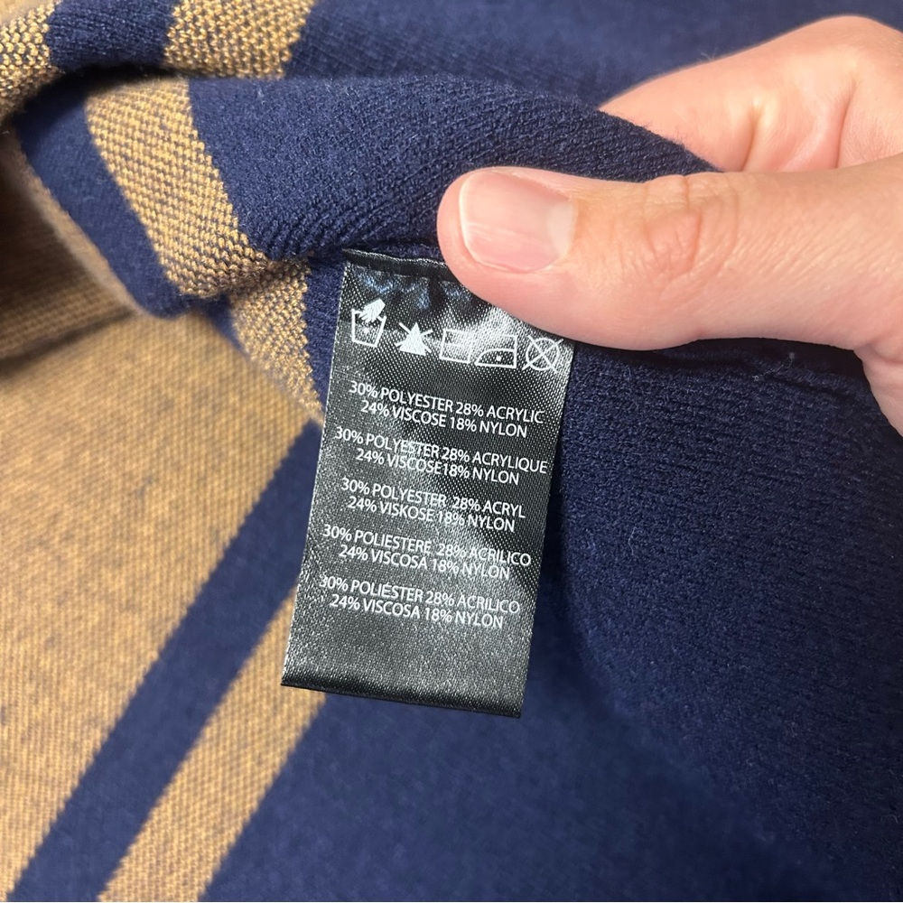 Anthropologie NVLT Pippa Cardigan in Navy Blue and Tan Size XS - Picture 12 of 13